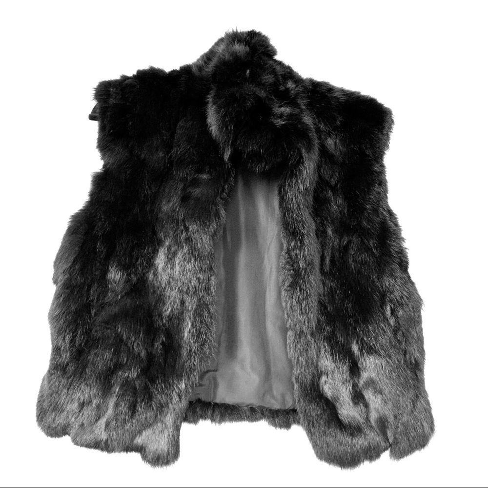 ADRIENNE LANDAU- Black Fur Vest